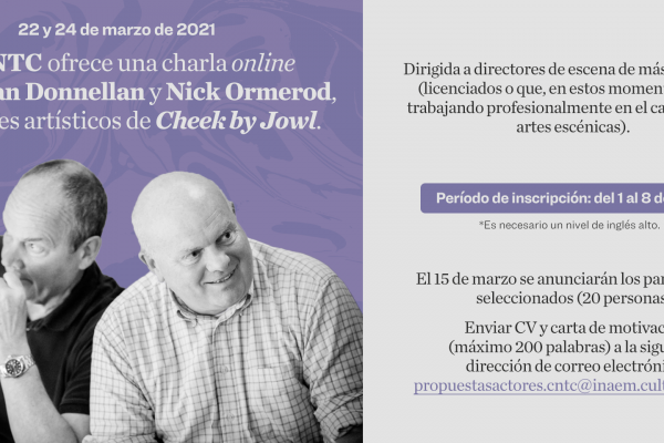 La CNTC ofrece una charla on line con Declan Donnellan y Nick Ormerod (Cheek by Jowl)