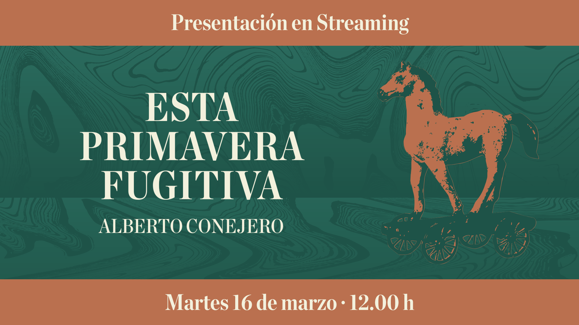 Presentación de «Esta primavera fugitiva» desde el teatro de la Comedia martes 16 de marzo 12 h.